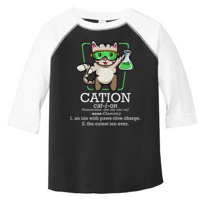 Cation Cute Science Cat Pawsitive Element Chemistry Teacher Toddler Fine Jersey T-Shirt