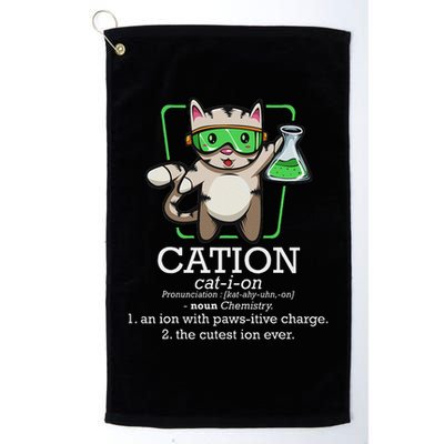 Cation Cute Science Cat Pawsitive Element Chemistry Teacher Golf Towel