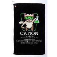 Cation Cute Science Cat Pawsitive Element Chemistry Teacher Golf Towel