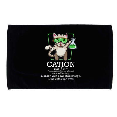 Cation Cute Science Cat Pawsitive Element Chemistry Teacher Microfiber Hand Towel