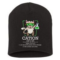 Cation Cute Science Cat Pawsitive Element Chemistry Teacher Short Acrylic Beanie