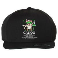 Cation Cute Science Cat Pawsitive Element Chemistry Teacher Wool Snapback Cap