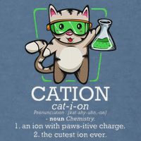 Cation Cute Science Cat Pawsitive Element Chemistry Teacher Garment-Dyed Sweatshirt
