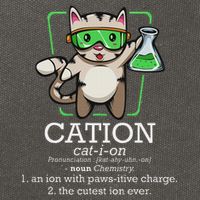 Cation Cute Science Cat Pawsitive Element Chemistry Teacher Cotton Canvas Backpack