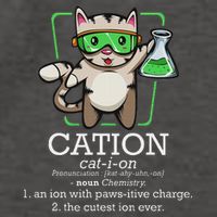 Cation Cute Science Cat Pawsitive Element Chemistry Teacher Vector Backpack