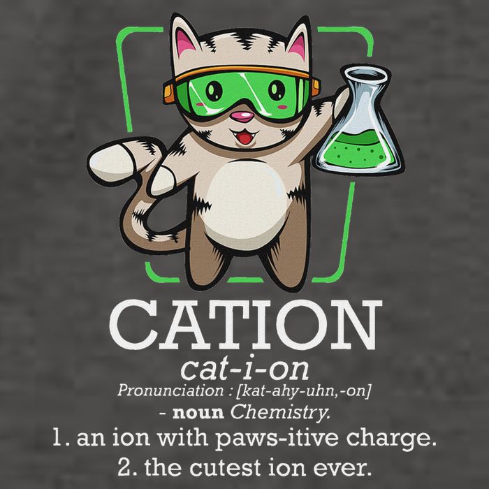 Cation Cute Science Cat Pawsitive Element Chemistry Teacher Vector Backpack