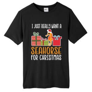 Cute Christmas Seahorse I Want A Seahorse Funny Gift Tall Fusion ChromaSoft Performance T-Shirt