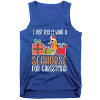 Cute Christmas Seahorse I Want A Seahorse Funny Gift Tank Top