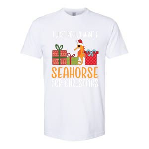 Cute Christmas Seahorse I Want A Seahorse Funny Gift Softstyle CVC T-Shirt