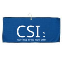 Csi Certified Spine Inspector Large Microfiber Waffle Golf Towel