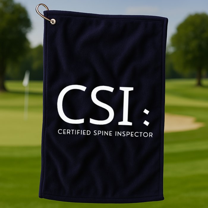 Csi Certified Spine Inspector Golf Towel