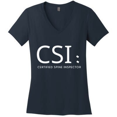 Csi Certified Spine Inspector Women's V-Neck T-Shirt