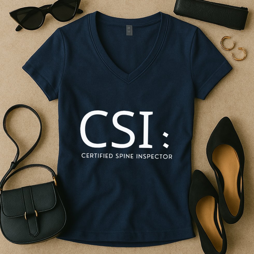 Csi Certified Spine Inspector Women's V-Neck T-Shirt