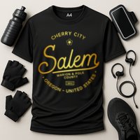Cherry City Salem Oregon Marion & Polk County 1842 Cooling Performance Crew T-Shirt