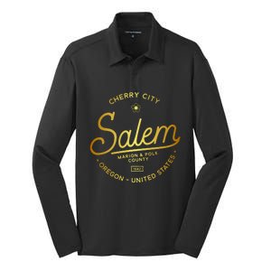 Cherry City Salem Oregon Marion & Polk County 1842 Silk Touch Performance Long Sleeve Polo