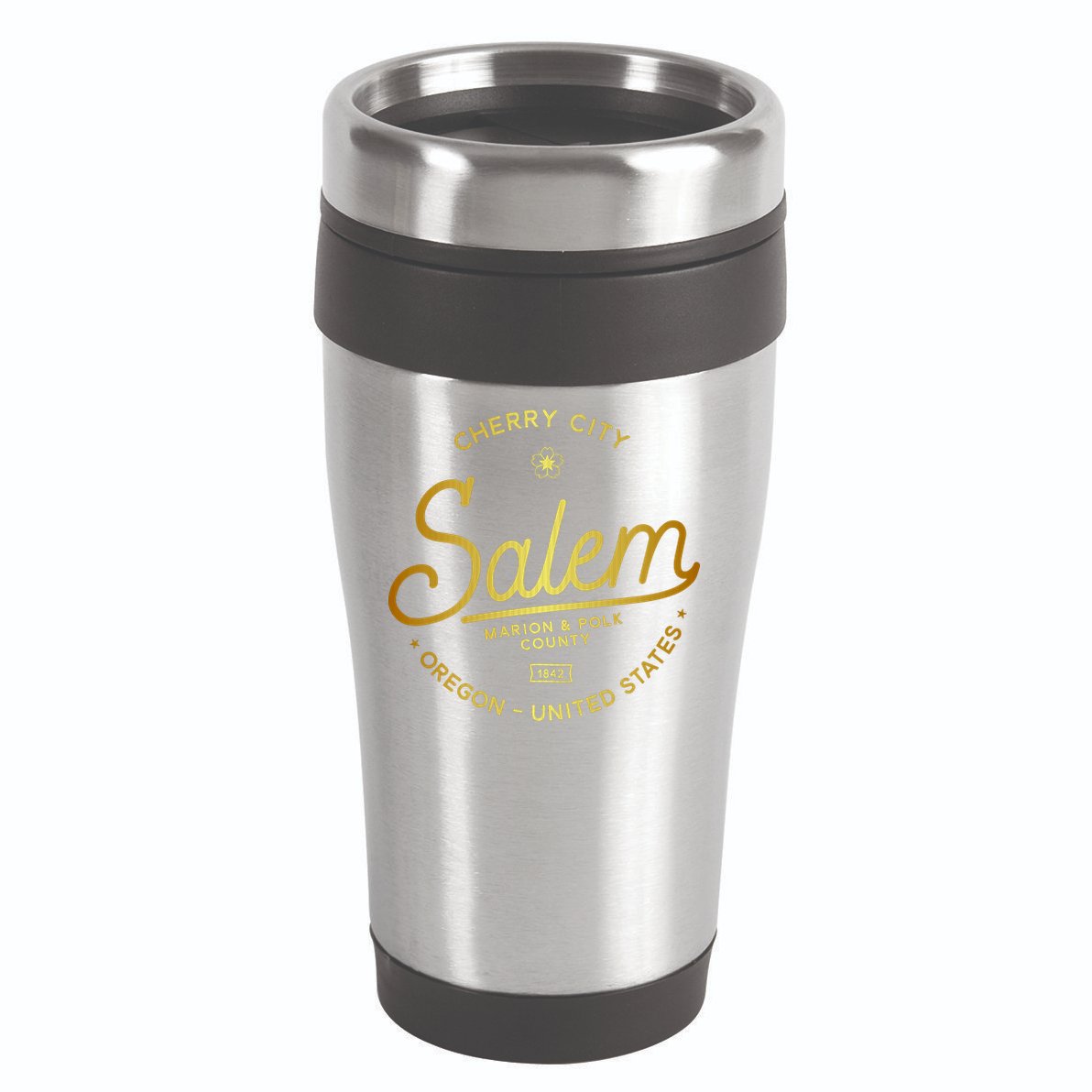 Cherry City Salem Oregon Marion & Polk County 1842 16oz Travel Tumbler