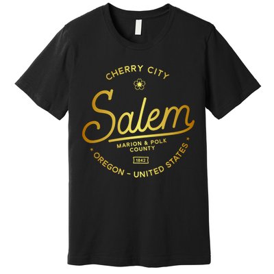 Cherry City Salem Oregon Marion & Polk County 1842 Premium T-Shirt