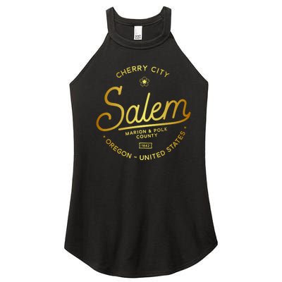 Cherry City Salem Oregon Marion & Polk County 1842 Women’s Perfect Tri Rocker Tank