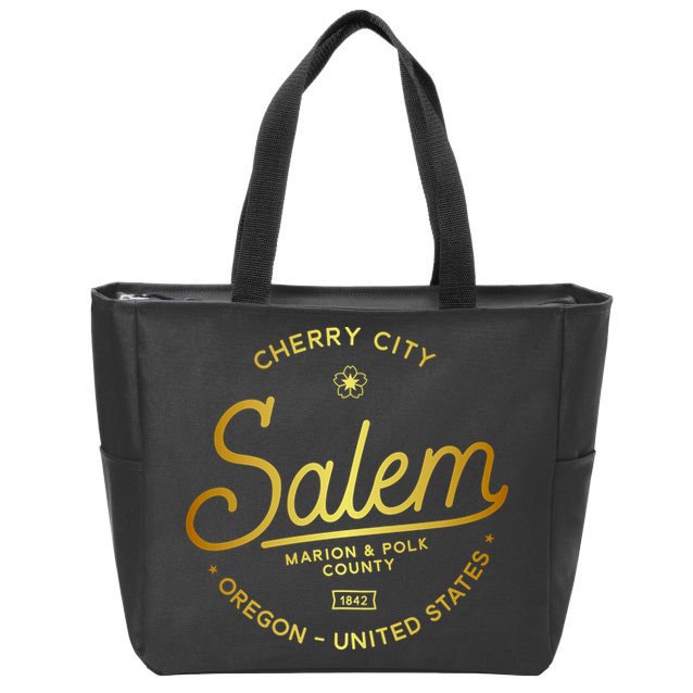 Cherry City Salem Oregon Marion & Polk County 1842 Zip Tote Bag