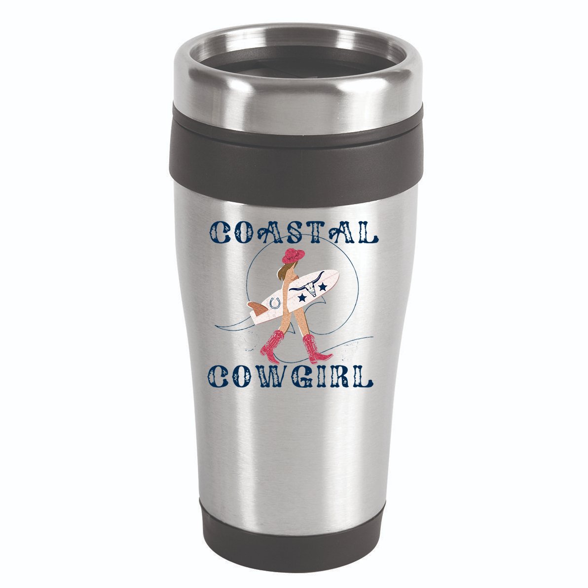 Coastal Cowgirl Surf Beach 16oz Travel Tumbler