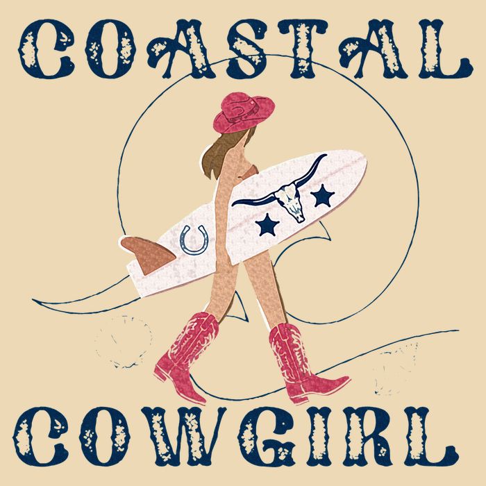 Coastal Cowgirl Surf Beach Zip Tote Bag