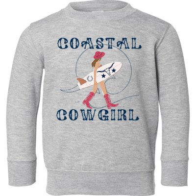 Coastal Cowgirl Surf Beach Toddler Sweatshirt