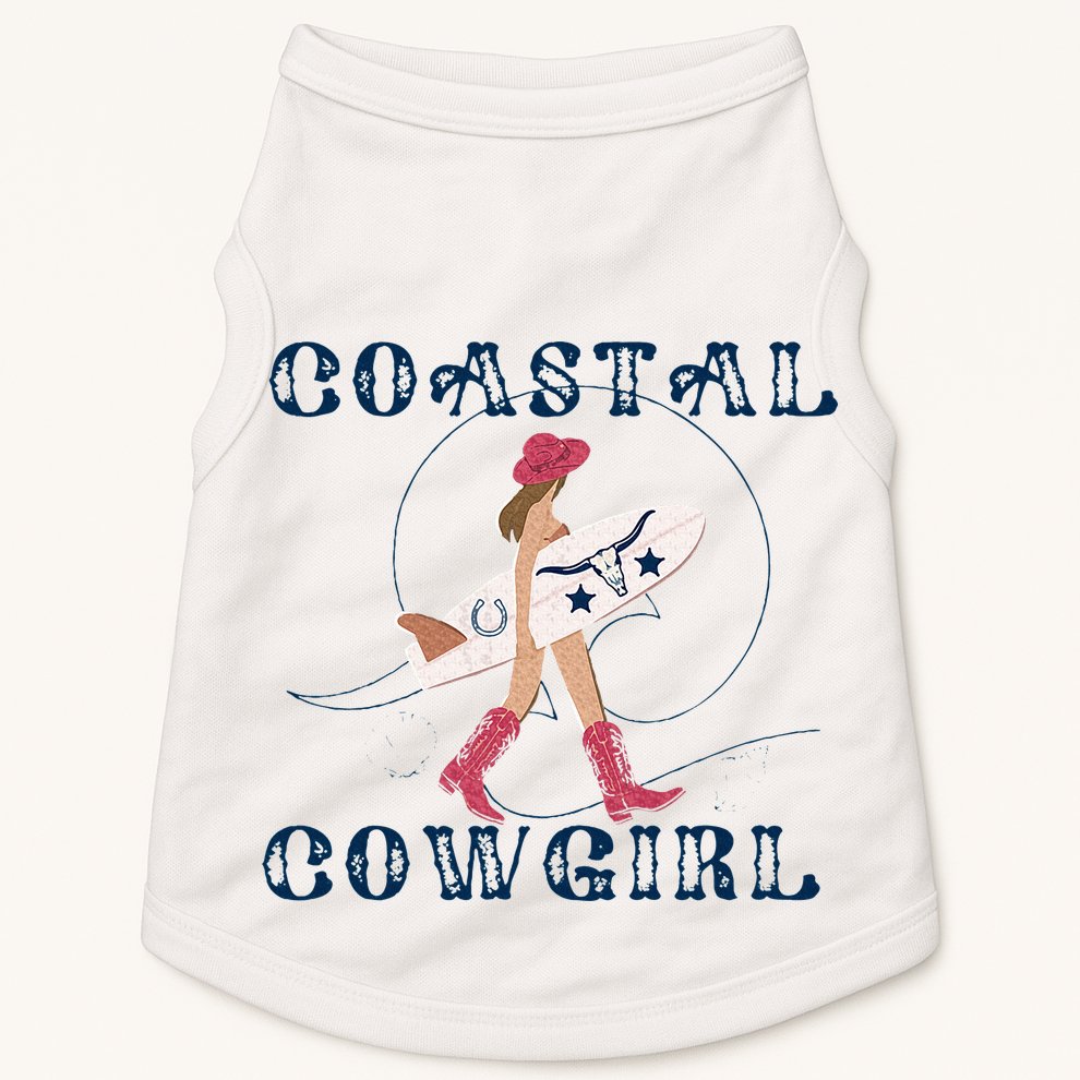 Coastal Cowgirl Surf Beach Doggie Tank