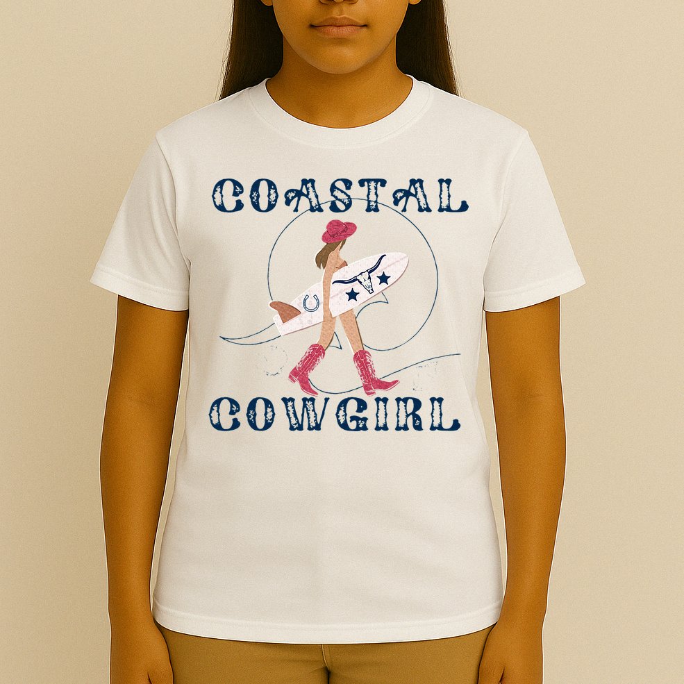 Coastal Cowgirl Surf Beach T-Shirt