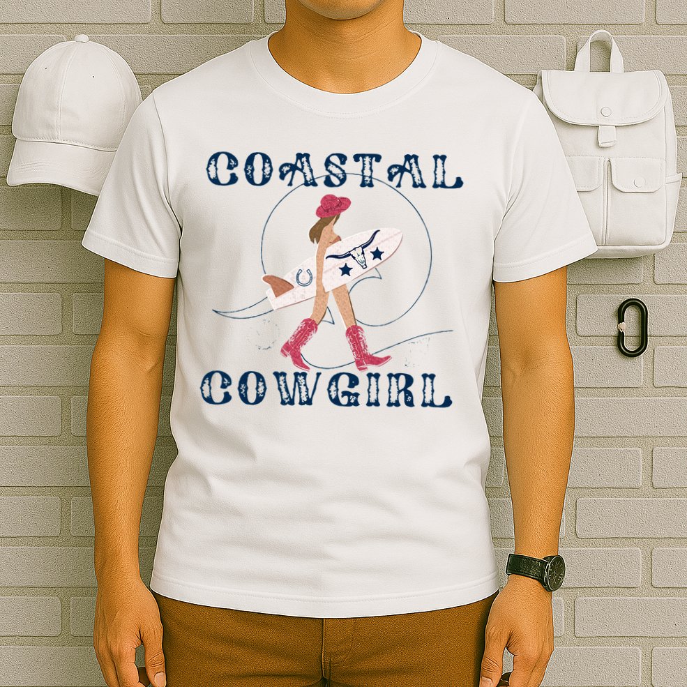 Coastal Cowgirl Surf Beach T-Shirt