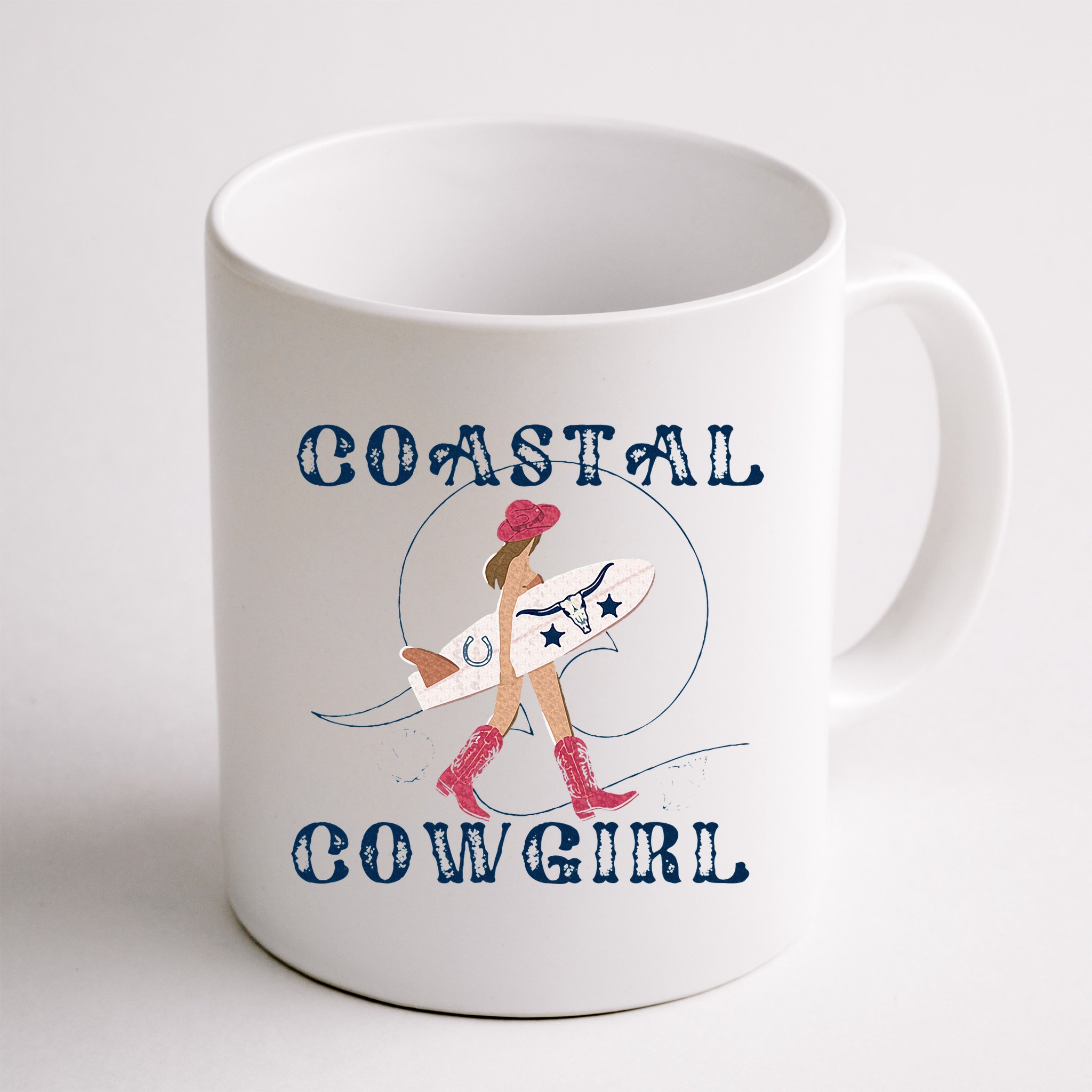 Coastal Cowgirl Surf Beach Mug