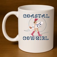 Coastal Cowgirl Surf Beach 11oz C Handle Ceramic Mug