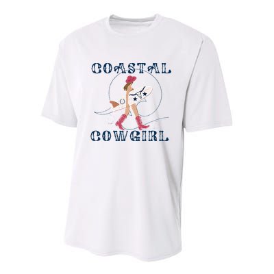 Coastal Cowgirl Surf Beach Youth Performance Sprint T-Shirt
