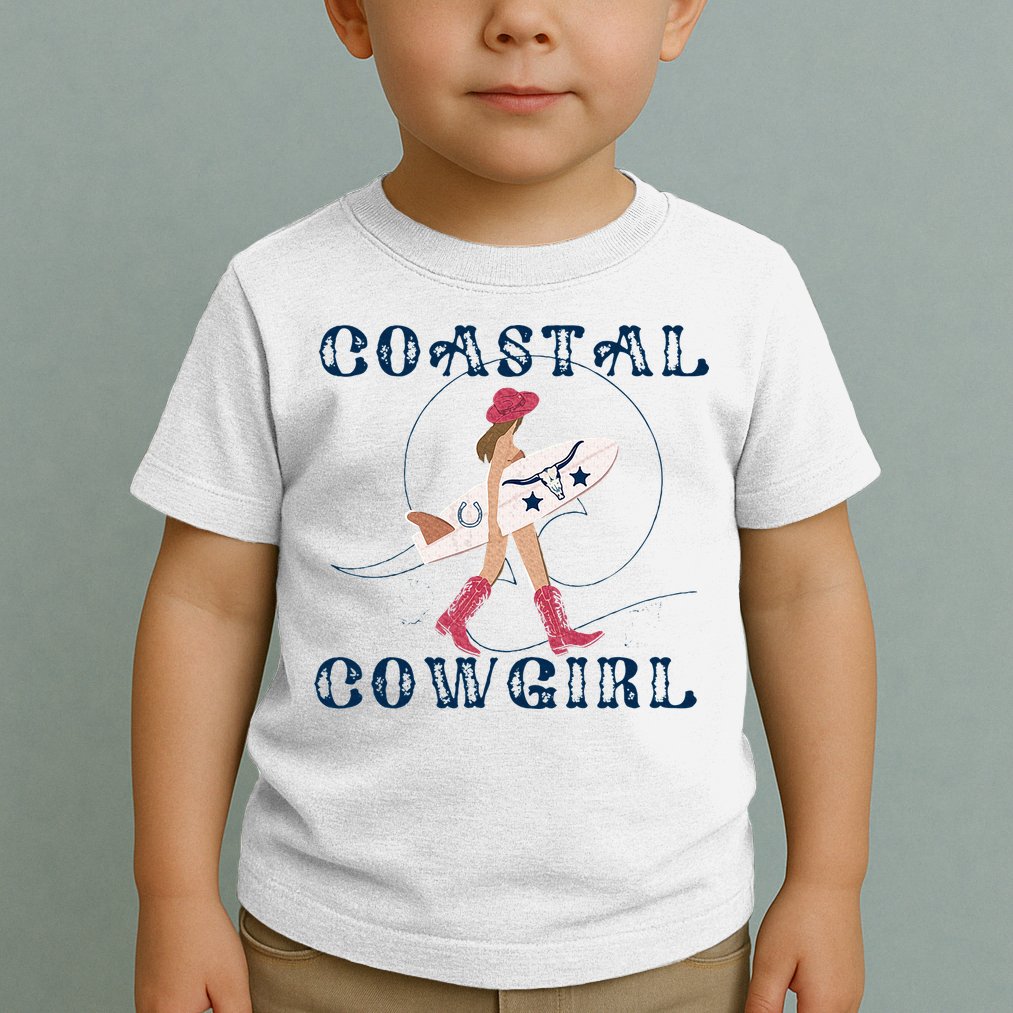 Coastal Cowgirl Surf Beach Toddler T-Shirt