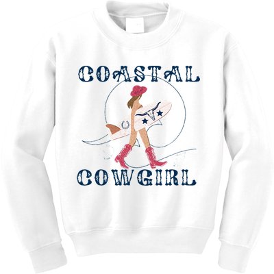 Coastal Cowgirl Surf Beach Kids Sweatshirt