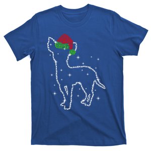 Cute Chihuahua Santa Hat Christmas Lights Dog Lover Xmas Gift T-Shirt