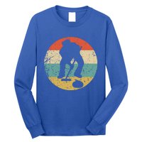 Curling Curler Silhouette Retro Sports Gift Long Sleeve Shirt