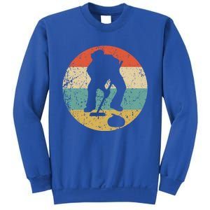 Curling Curler Silhouette Retro Sports Gift Sweatshirt