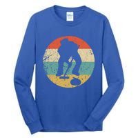 Curling Curler Silhouette Retro Sports Gift Tall Long Sleeve T-Shirt