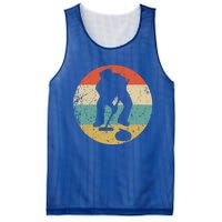 Curling Curler Silhouette Retro Sports Gift Mesh Reversible Basketball Jersey Tank