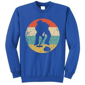 Curling Curler Silhouette Retro Sports Gift Tall Sweatshirt