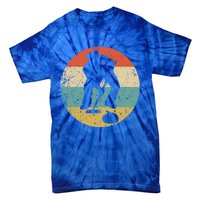 Curling Curler Silhouette Retro Sports Gift Tie-Dye T-Shirt