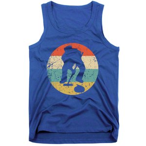 Curling Curler Silhouette Retro Sports Gift Tank Top