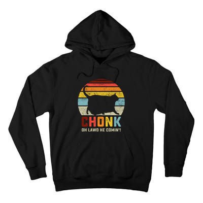 Chonk Cat Scale Meme Funny Retro Style Vintage Cats Memes Tall Hoodie