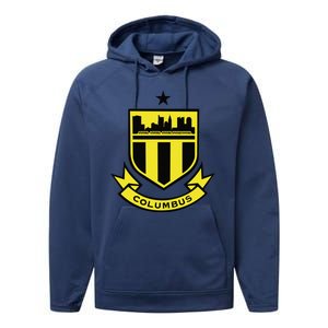 Cool Columbus Soccer Team Performance Fleece Hoodie