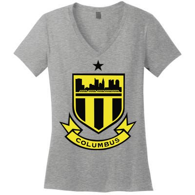 Cool Columbus Soccer Team Women's V-Neck T-Shirt