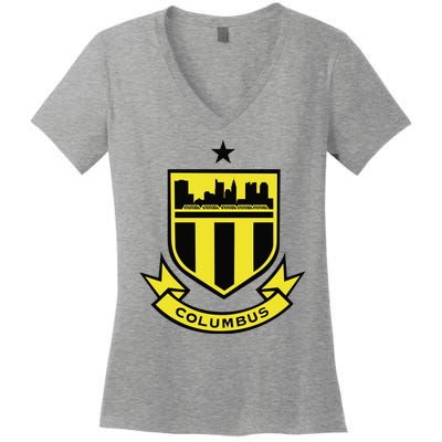 Cool Columbus Soccer Team Women's V-Neck T-Shirt