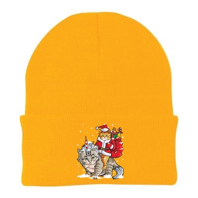 Cat Christmas Santa Caticorn Unicorn Meowy Catmas Xmas Great Gift Knit Cap Winter Beanie