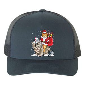 Cat Christmas Santa Caticorn Unicorn Meowy Catmas Xmas Great Gift Yupoong Adult 5-Panel Trucker Hat