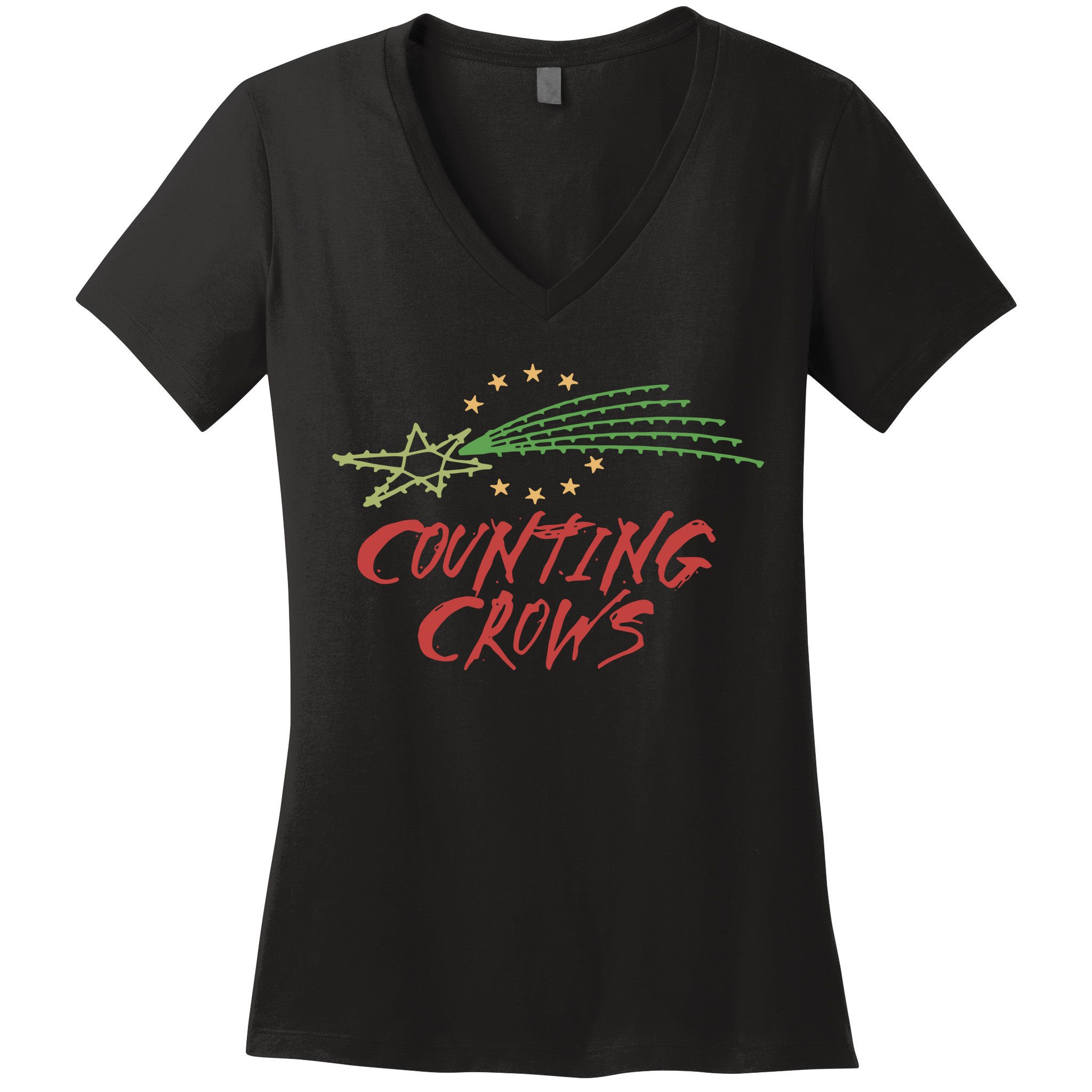 Counting Crows Shooting Star Women's V-Neck T-Shirt