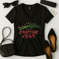 Counting Crows Shooting Star Women's V-Neck T-Shirt